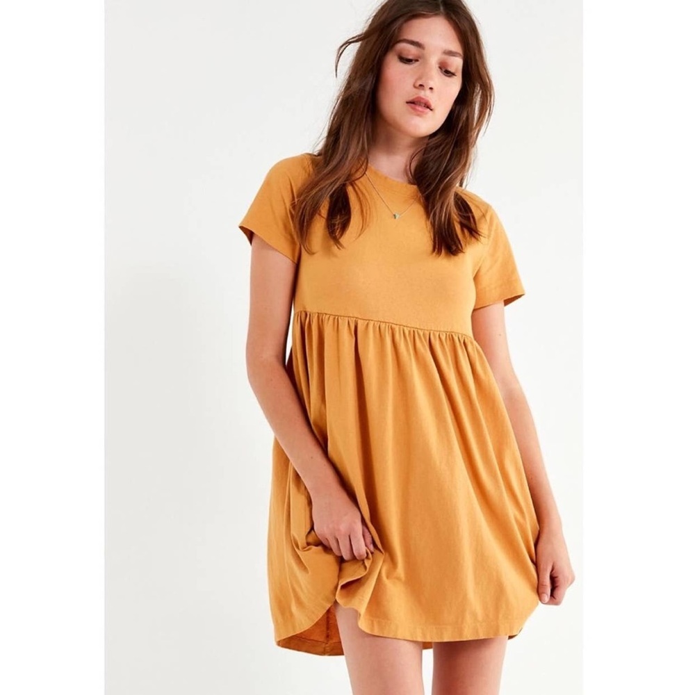 URBAN OUTFITTERS Alexa Babydoll Dress Mustard M